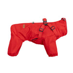 Dog Raincoat with Harness Waterproof Pet Rain Jacket for Small Dogs Adjustable Reflective Dog Rain Overalls with 4 Legs
