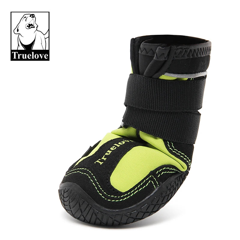 Truelove Pet Shoes Boots Waterproof for Dogs with Reflective Rugged Anti-Slip Sole Skid-Proof Outdoor Dog Shoes 2pc/4pc TLS4861