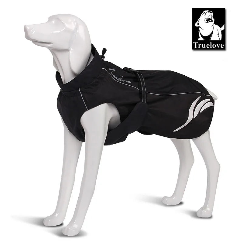 Truelove Cappotto per cani a strisce riflettenti impermeabili Gilet per cani da passeggio per esterni Giacca impermeabile in nylon per animali domestici per tutte le razze atmosferiche in stock