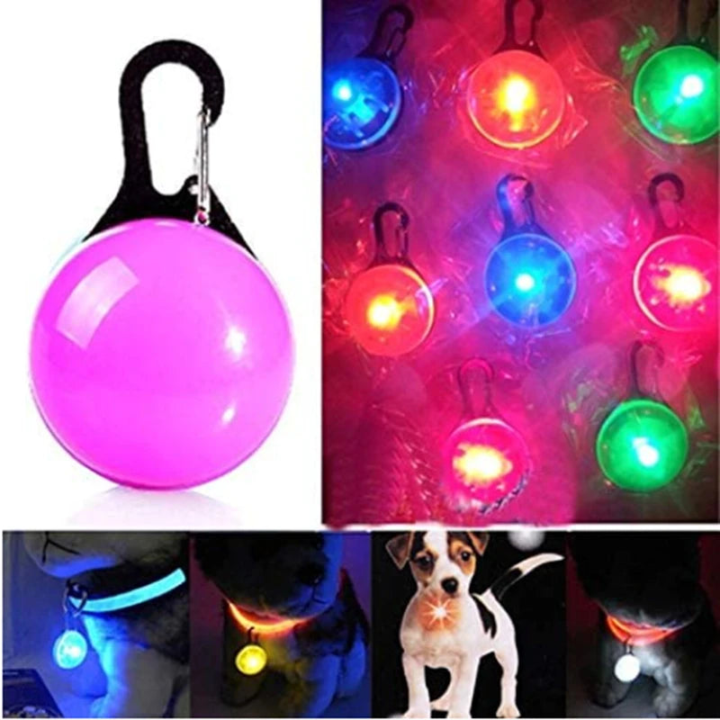 LED Glowing Pendant Flashlight Dog Cat Collar Pet Leads Glow  Accessories  Bright Necklace Luminous Collar  Night Safety Decor